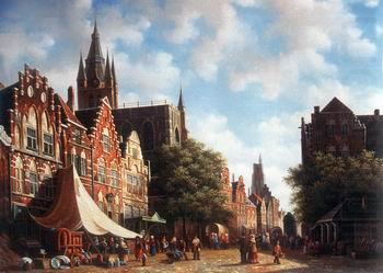 European city landscape, street landsacpe, construction, frontstore, building and architecture. 148, unknow artist